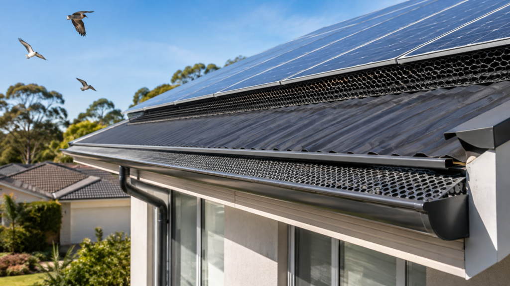 Clear residential gutters and downpipes